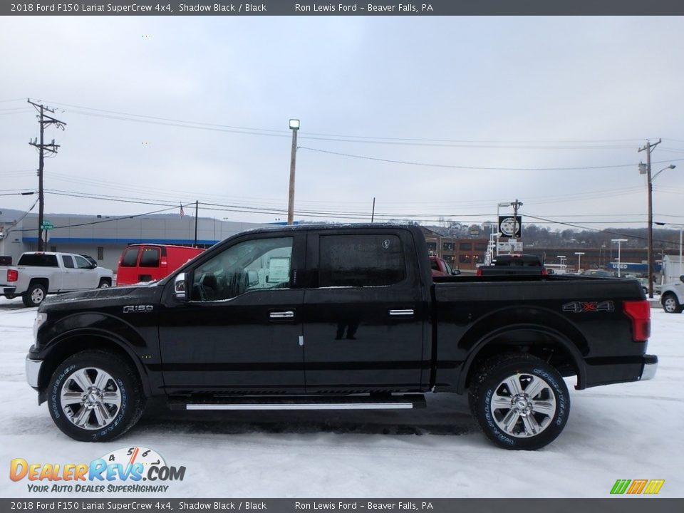 2018 Ford F150 Lariat SuperCrew 4x4 Shadow Black / Black Photo #6