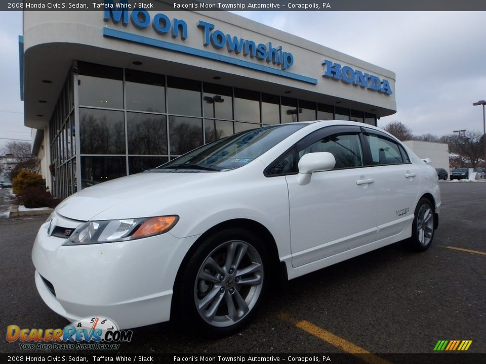2008 Honda Civic Si Sedan Taffeta White / Black Photo #1