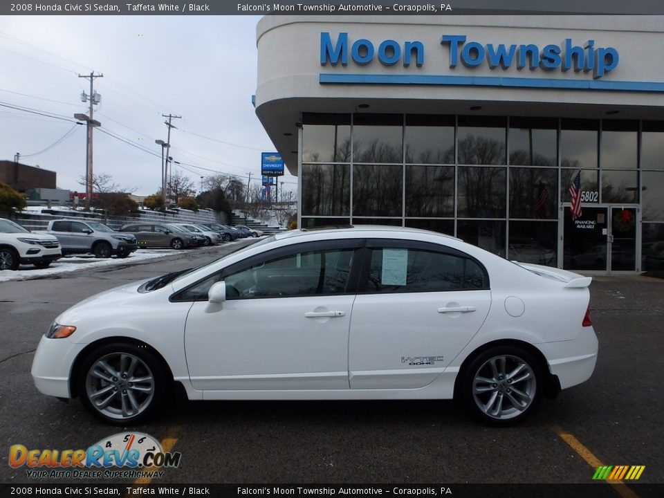 2008 Honda Civic Si Sedan Taffeta White / Black Photo #2