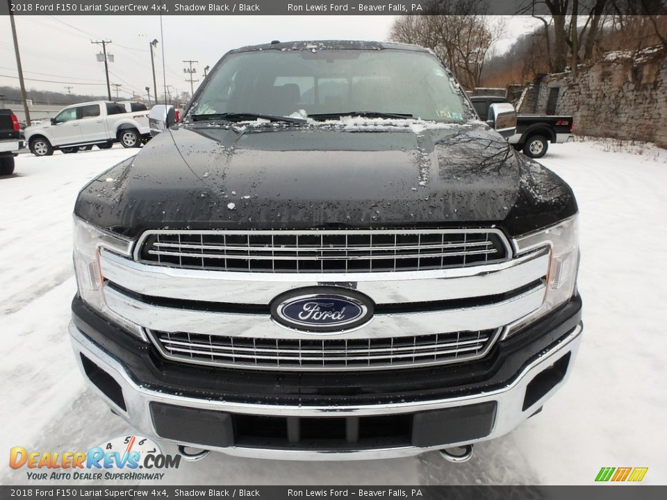 2018 Ford F150 Lariat SuperCrew 4x4 Shadow Black / Black Photo #8