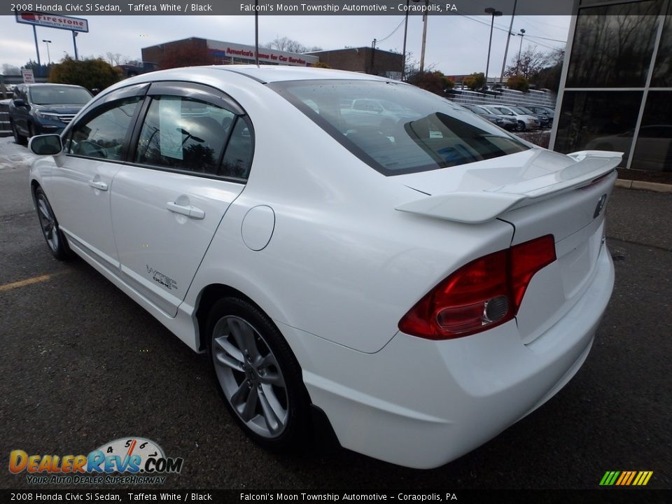 2008 Honda Civic Si Sedan Taffeta White / Black Photo #3