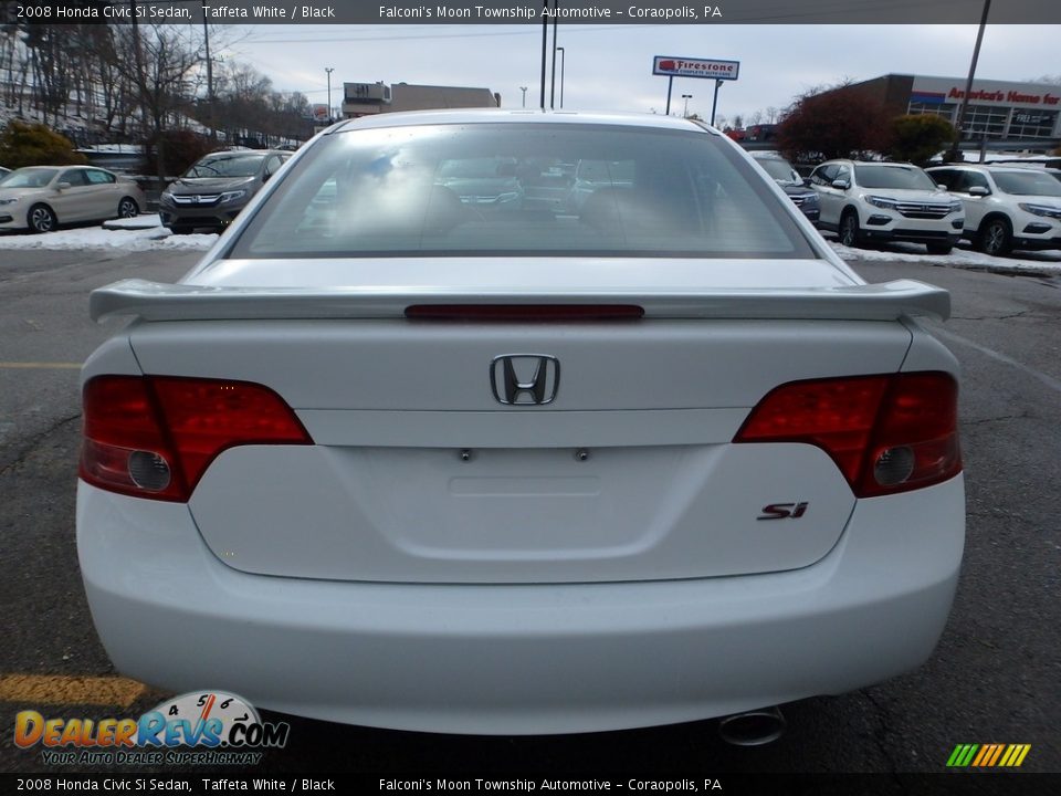 2008 Honda Civic Si Sedan Taffeta White / Black Photo #4