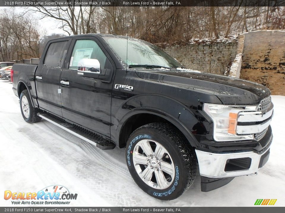 2018 Ford F150 Lariat SuperCrew 4x4 Shadow Black / Black Photo #9