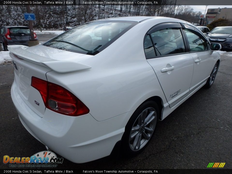 2008 Honda Civic Si Sedan Taffeta White / Black Photo #5