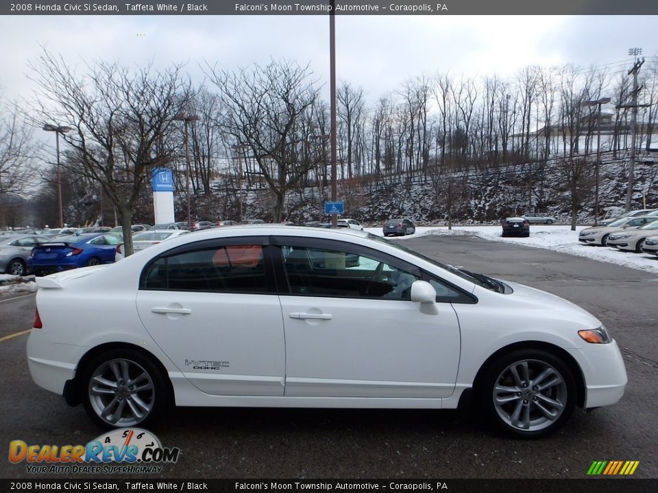2008 Honda Civic Si Sedan Taffeta White / Black Photo #6