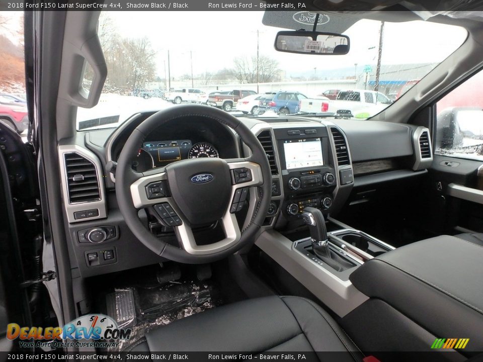2018 Ford F150 Lariat SuperCrew 4x4 Shadow Black / Black Photo #12