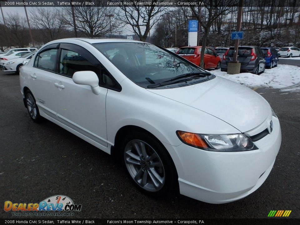 2008 Honda Civic Si Sedan Taffeta White / Black Photo #7
