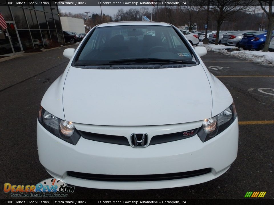 2008 Honda Civic Si Sedan Taffeta White / Black Photo #8