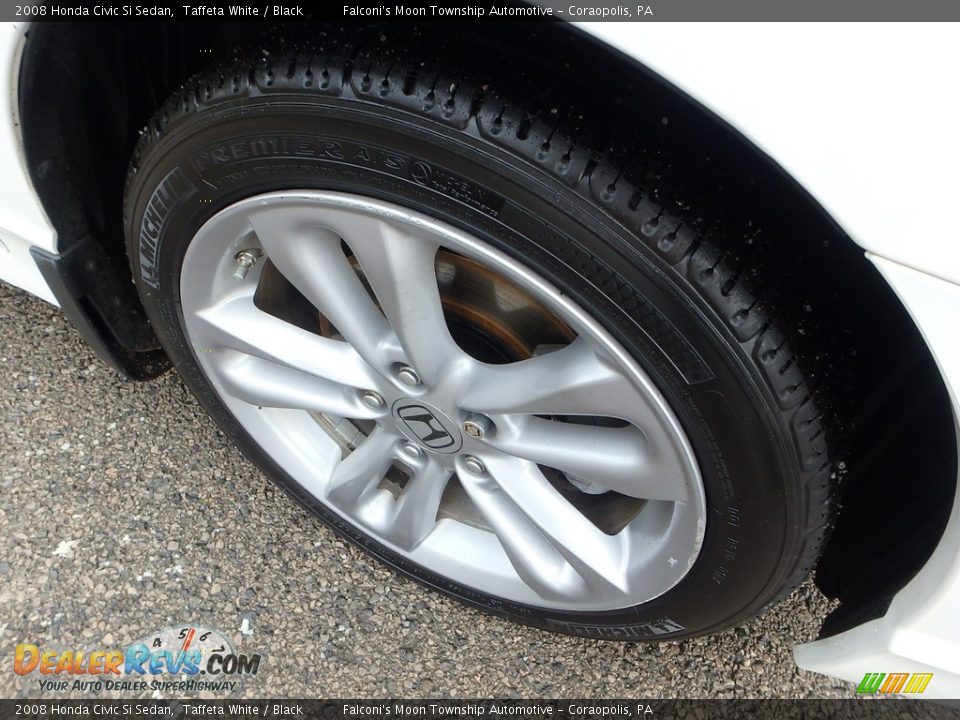 2008 Honda Civic Si Sedan Taffeta White / Black Photo #9
