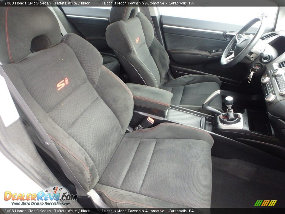 2008 Honda Civic Si Sedan Taffeta White / Black Photo #10