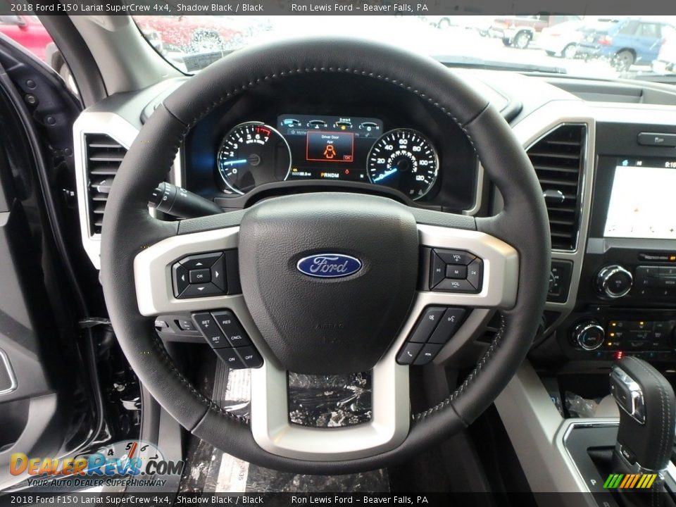 2018 Ford F150 Lariat SuperCrew 4x4 Shadow Black / Black Photo #16