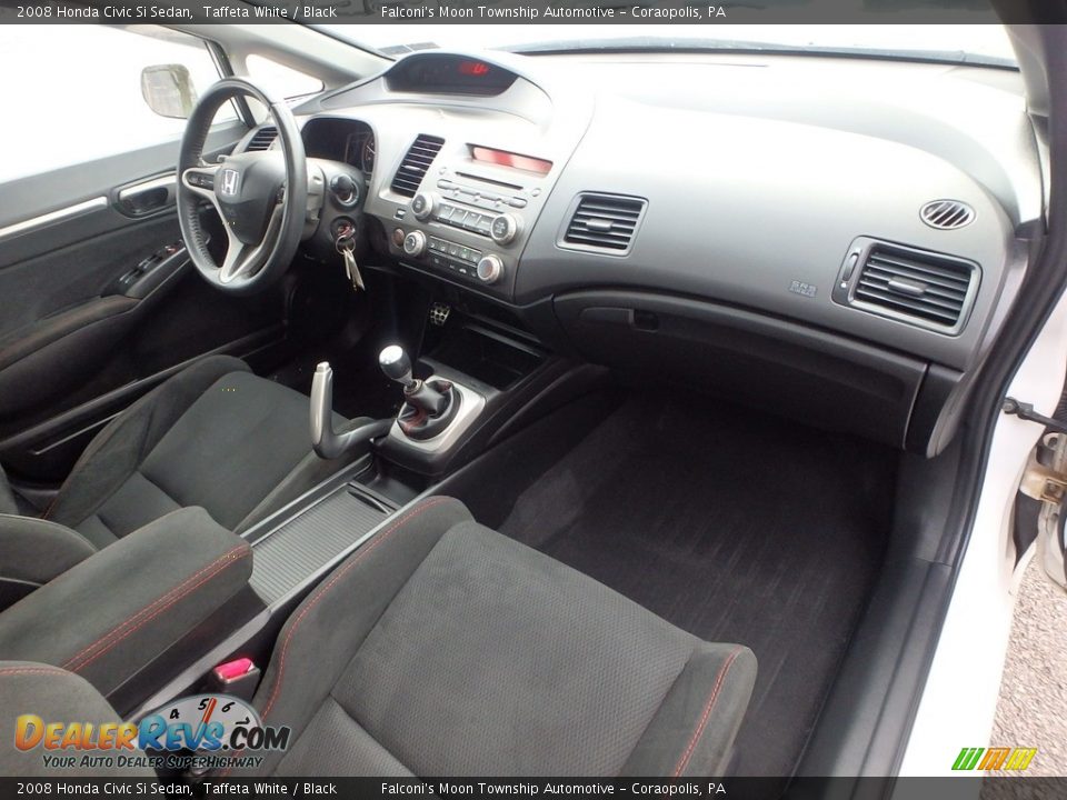 2008 Honda Civic Si Sedan Taffeta White / Black Photo #11