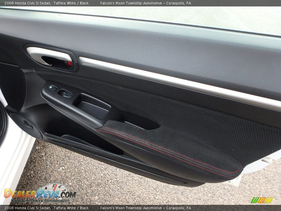 2008 Honda Civic Si Sedan Taffeta White / Black Photo #12
