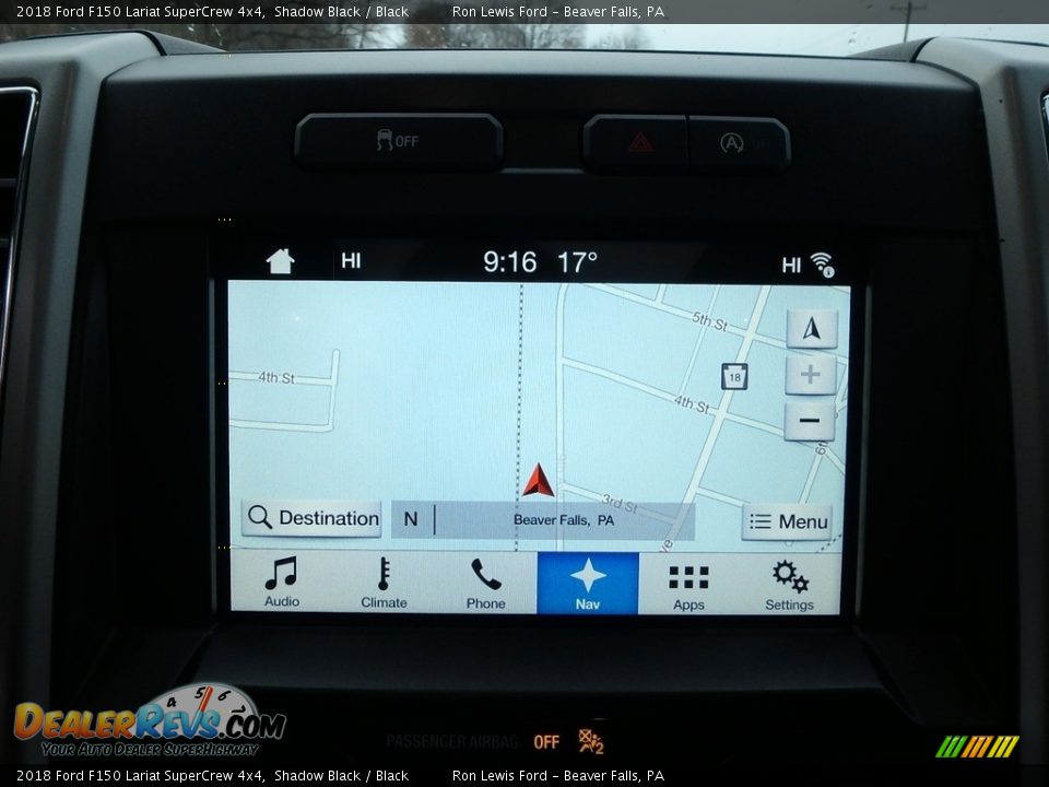 2018 Ford F150 Lariat SuperCrew 4x4 Shadow Black / Black Photo #19