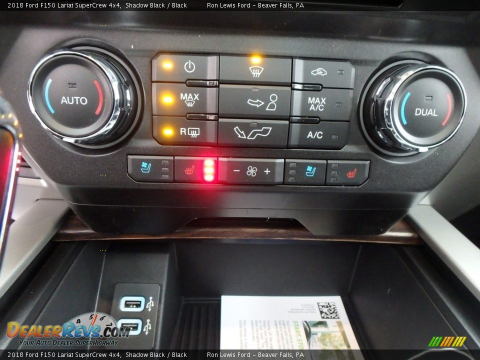2018 Ford F150 Lariat SuperCrew 4x4 Shadow Black / Black Photo #20