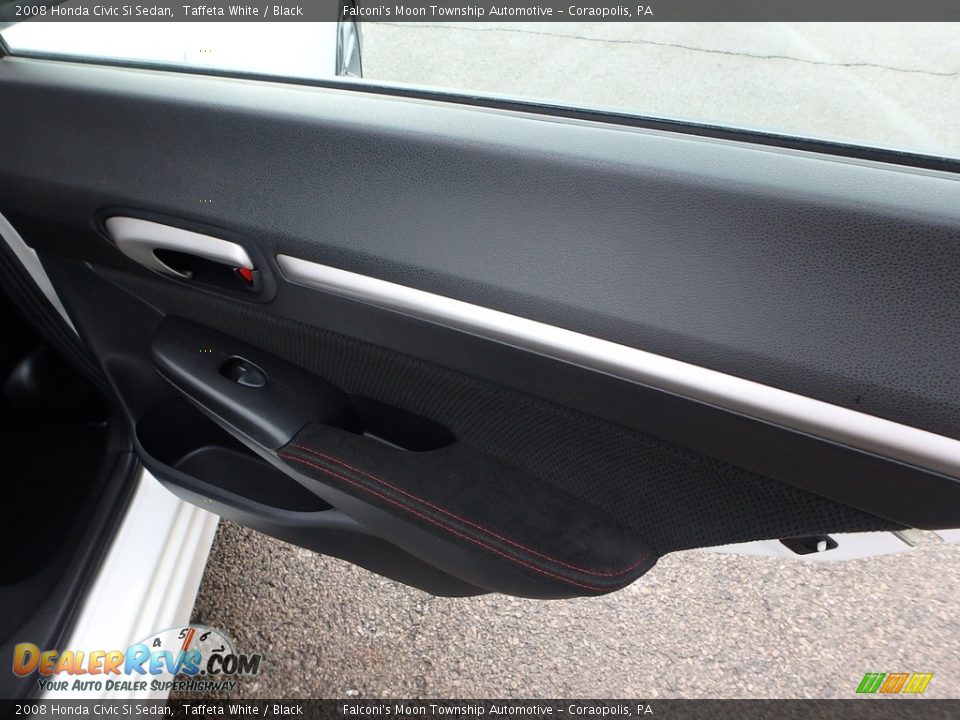 2008 Honda Civic Si Sedan Taffeta White / Black Photo #14