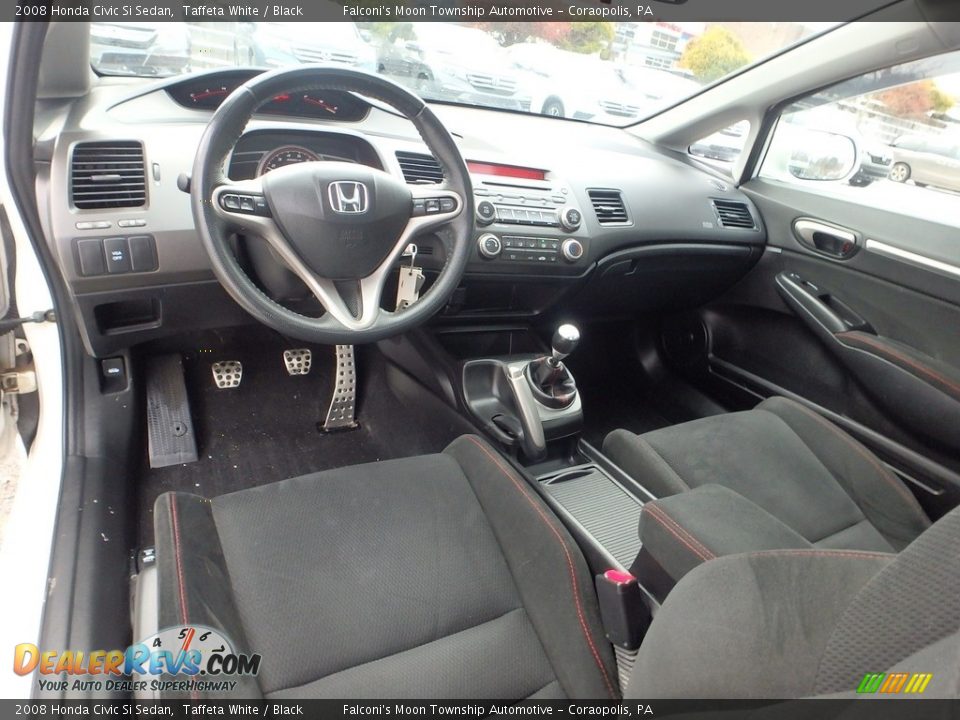 2008 Honda Civic Si Sedan Taffeta White / Black Photo #17