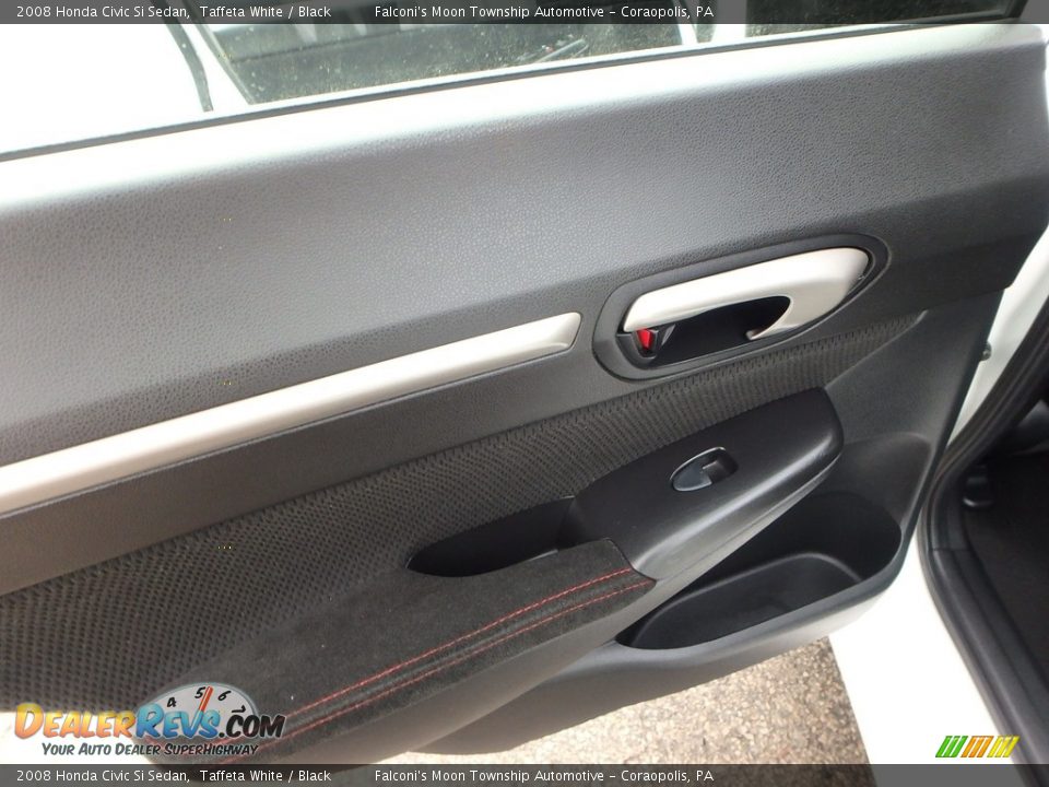 2008 Honda Civic Si Sedan Taffeta White / Black Photo #18