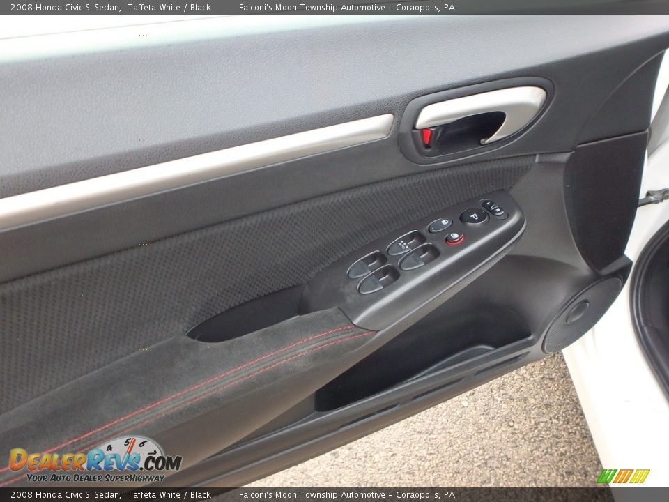 2008 Honda Civic Si Sedan Taffeta White / Black Photo #19
