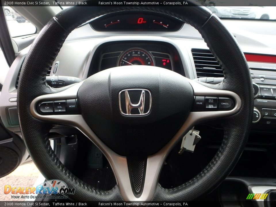 2008 Honda Civic Si Sedan Taffeta White / Black Photo #22