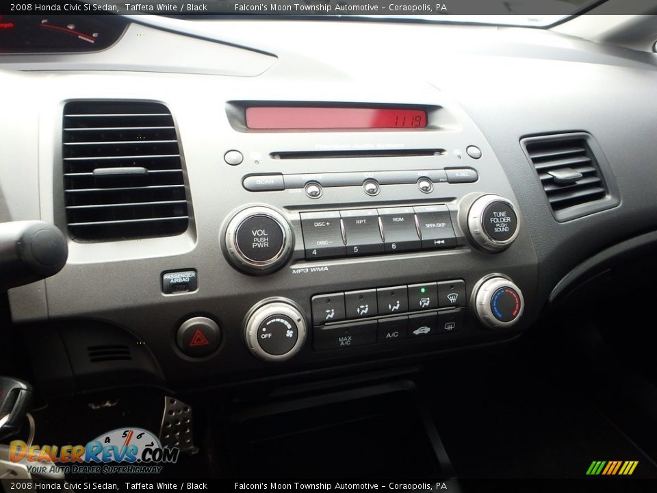 2008 Honda Civic Si Sedan Taffeta White / Black Photo #23