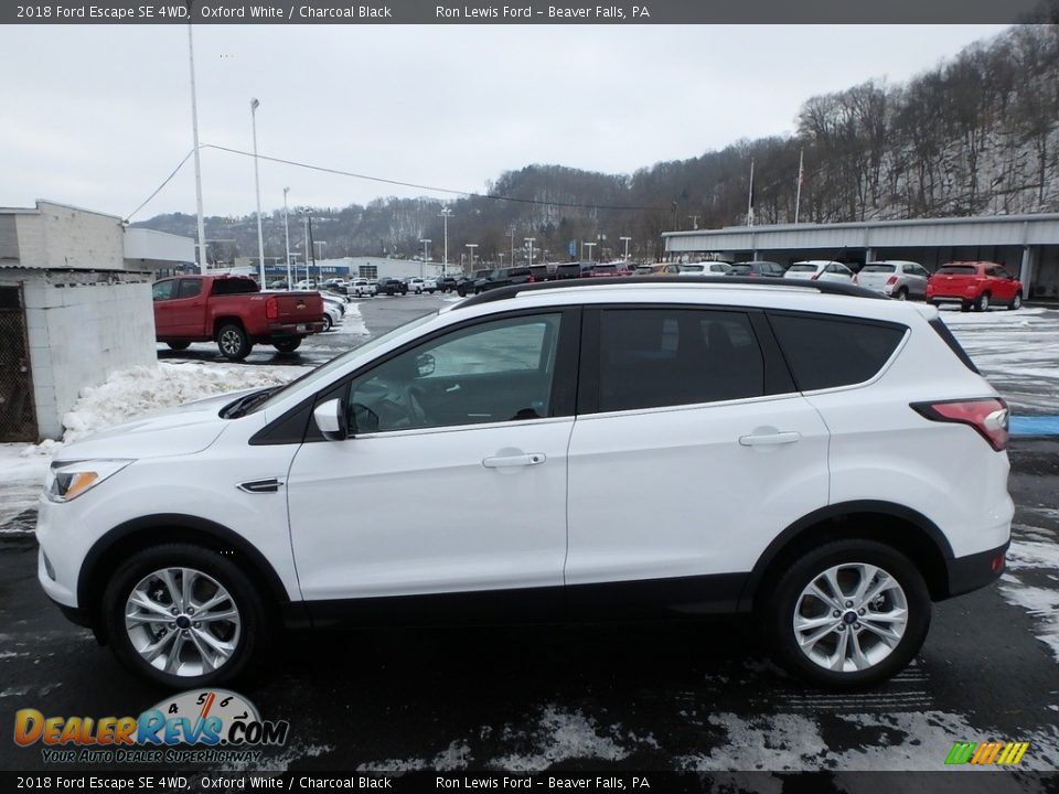 2018 Ford Escape SE 4WD Oxford White / Charcoal Black Photo #7