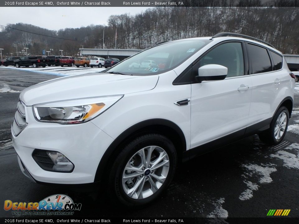 2018 Ford Escape SE 4WD Oxford White / Charcoal Black Photo #8