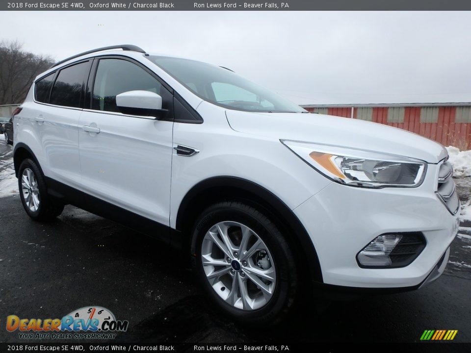 2018 Ford Escape SE 4WD Oxford White / Charcoal Black Photo #10