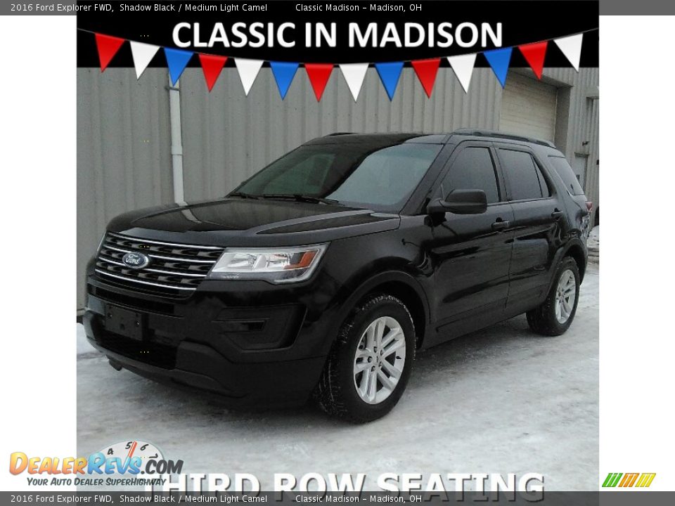 2016 Ford Explorer FWD Shadow Black / Medium Light Camel Photo #1