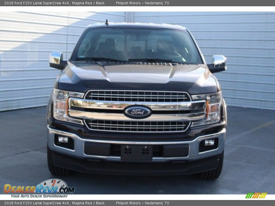 2018 Ford F150 Lariat SuperCrew 4x4 Magma Red / Black Photo #2