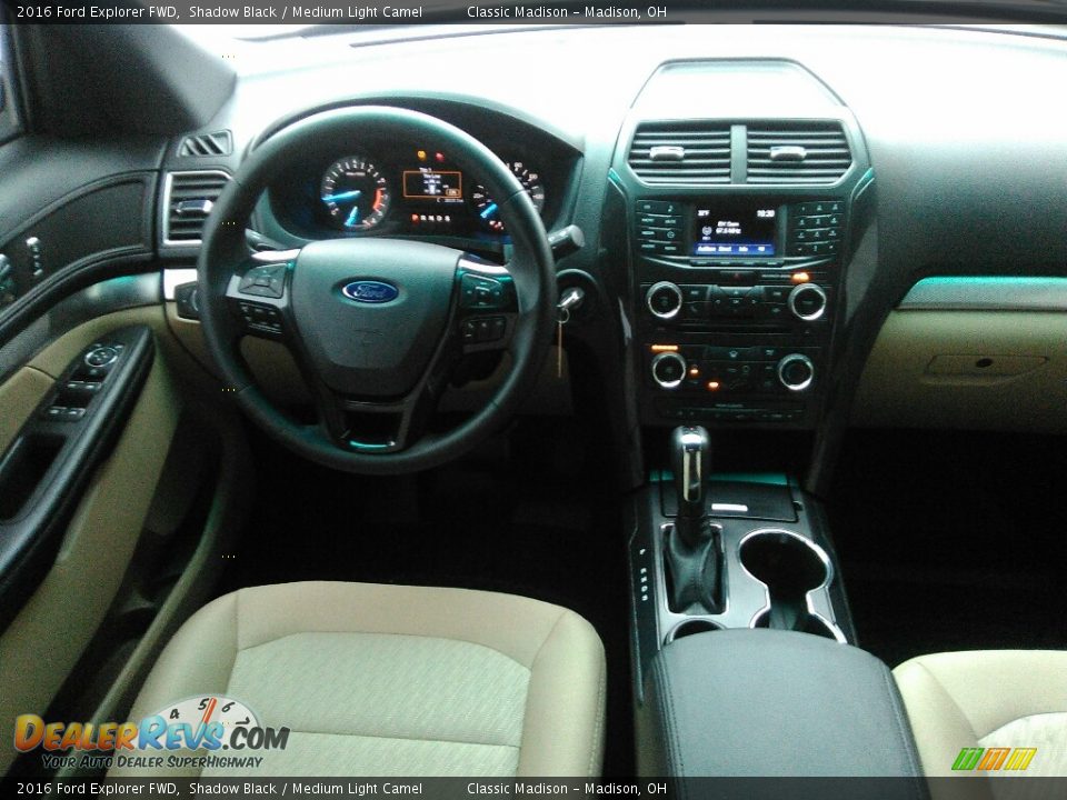 2016 Ford Explorer FWD Shadow Black / Medium Light Camel Photo #6