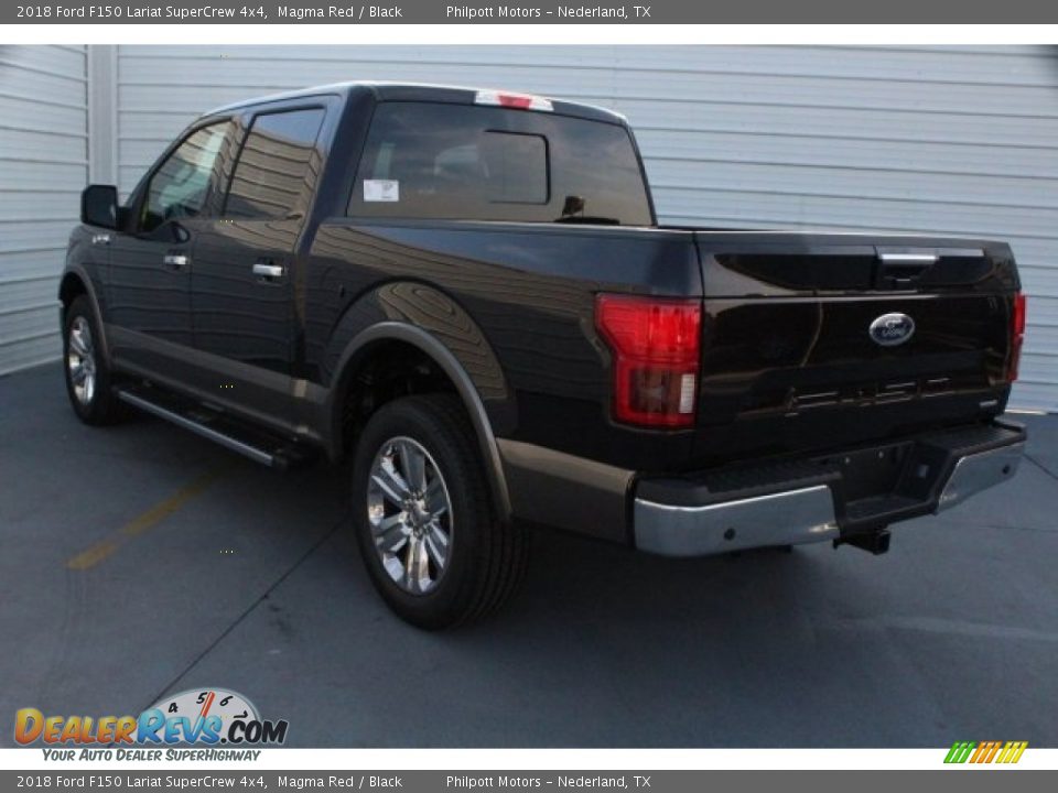 2018 Ford F150 Lariat SuperCrew 4x4 Magma Red / Black Photo #7