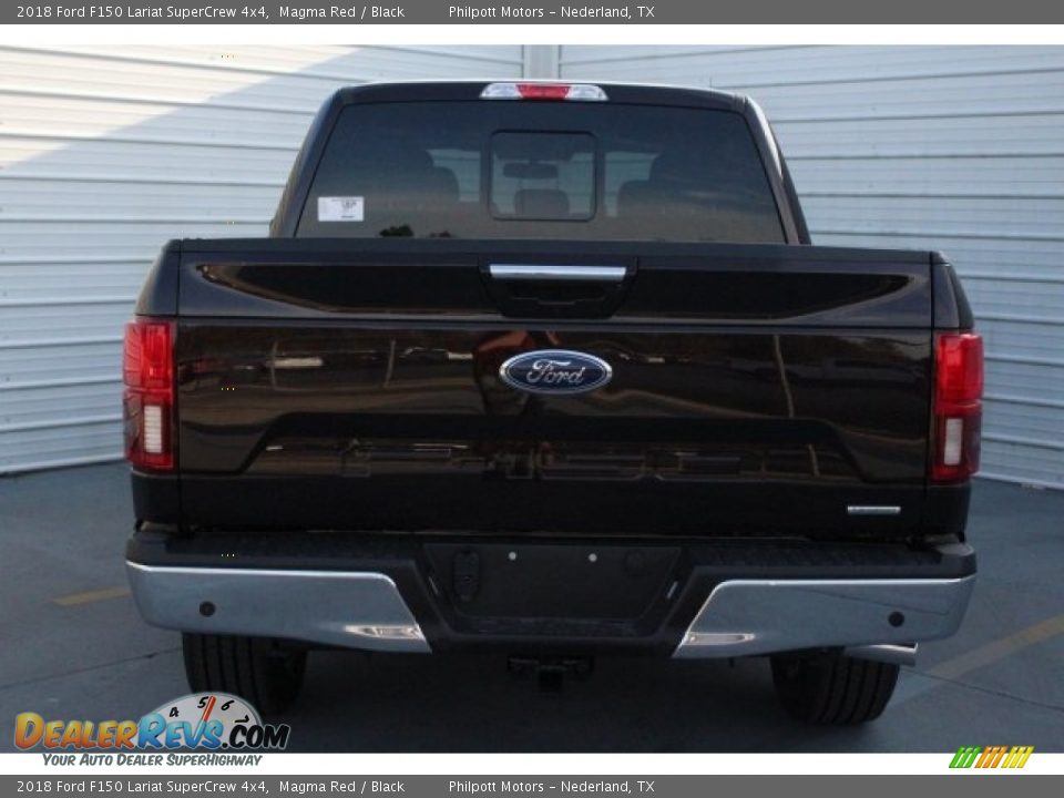 2018 Ford F150 Lariat SuperCrew 4x4 Magma Red / Black Photo #8