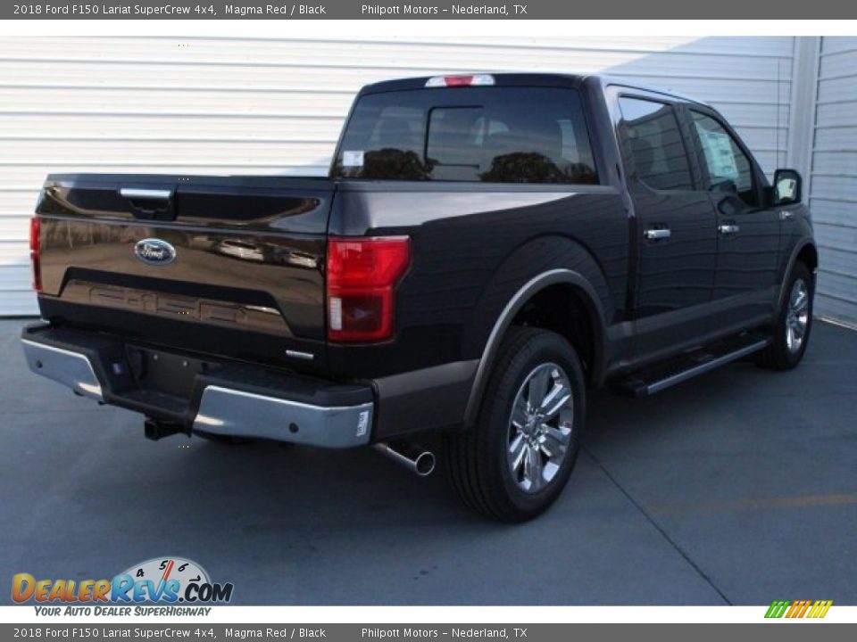 2018 Ford F150 Lariat SuperCrew 4x4 Magma Red / Black Photo #9