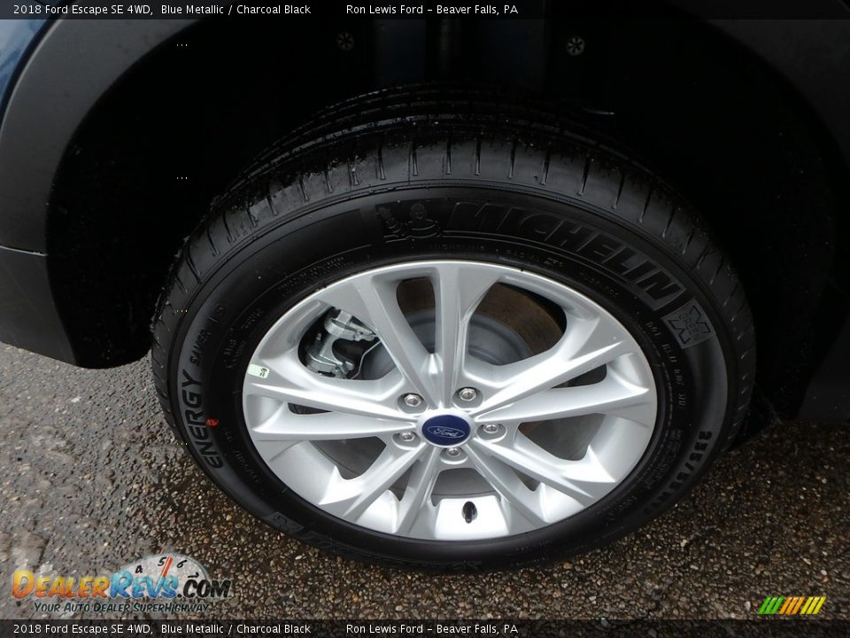 2018 Ford Escape SE 4WD Blue Metallic / Charcoal Black Photo #2