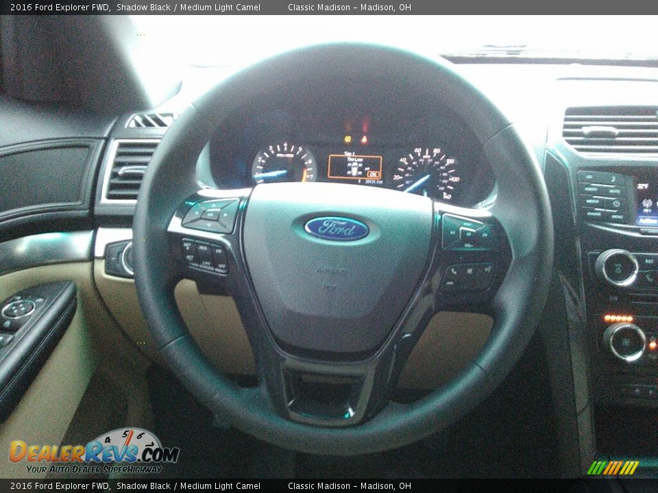 2016 Ford Explorer FWD Shadow Black / Medium Light Camel Photo #9