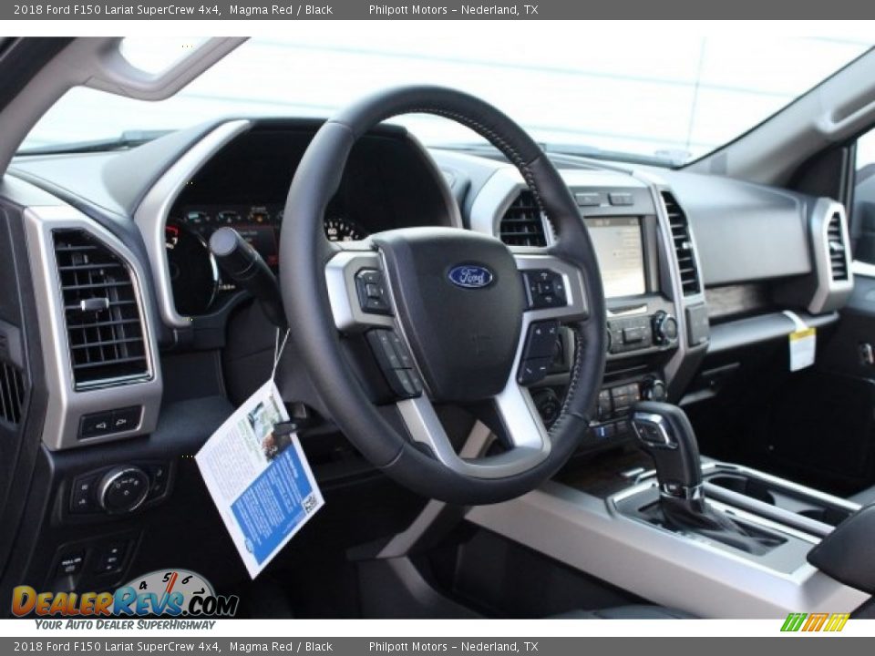 2018 Ford F150 Lariat SuperCrew 4x4 Magma Red / Black Photo #11