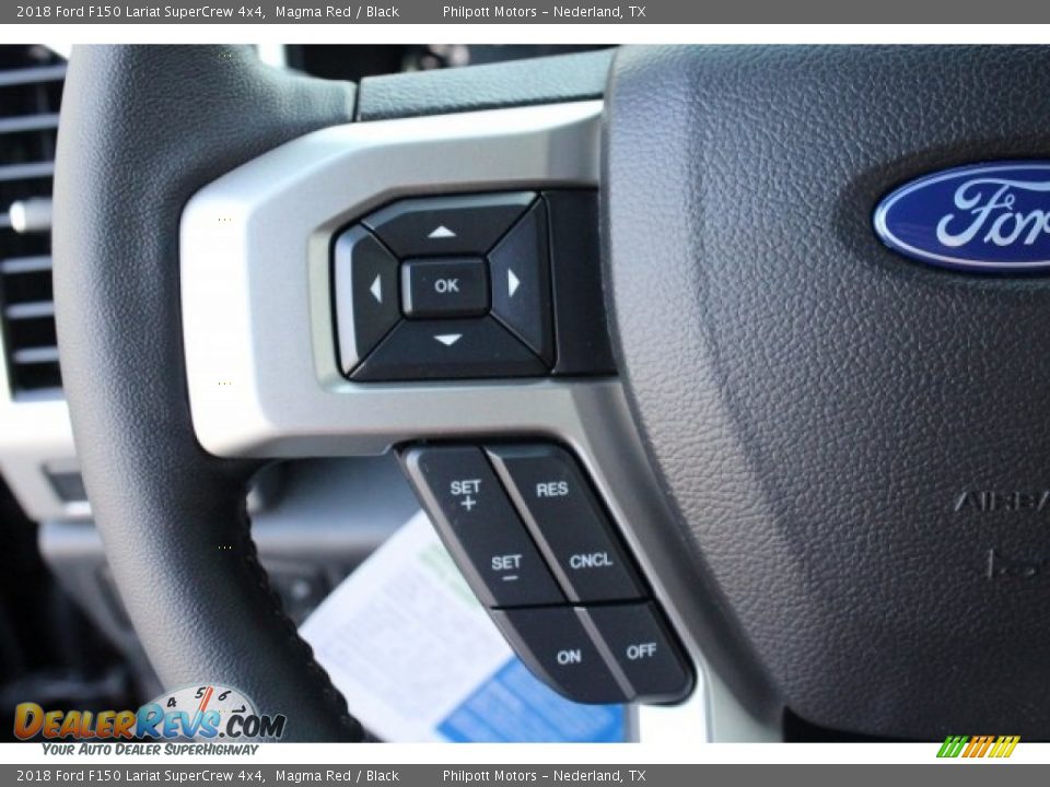 2018 Ford F150 Lariat SuperCrew 4x4 Magma Red / Black Photo #19