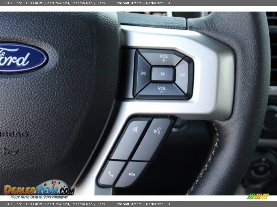 2018 Ford F150 Lariat SuperCrew 4x4 Magma Red / Black Photo #20