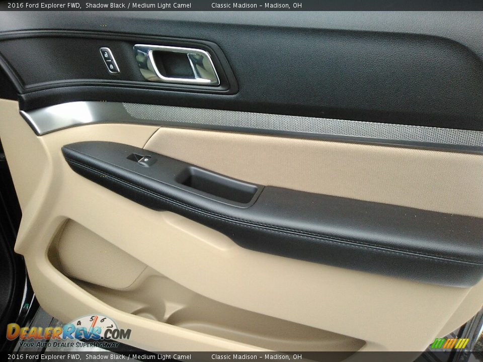2016 Ford Explorer FWD Shadow Black / Medium Light Camel Photo #14