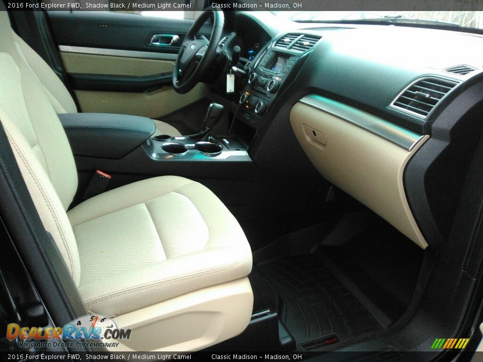 2016 Ford Explorer FWD Shadow Black / Medium Light Camel Photo #15
