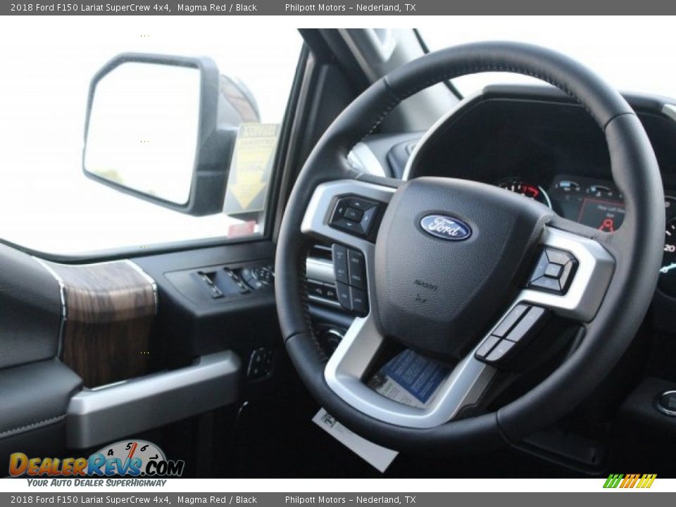 2018 Ford F150 Lariat SuperCrew 4x4 Magma Red / Black Photo #25