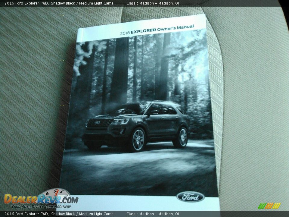 2016 Ford Explorer FWD Shadow Black / Medium Light Camel Photo #16