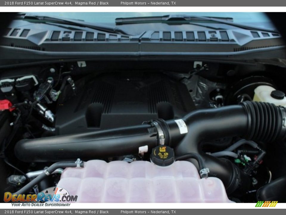 2018 Ford F150 Lariat SuperCrew 4x4 Magma Red / Black Photo #27