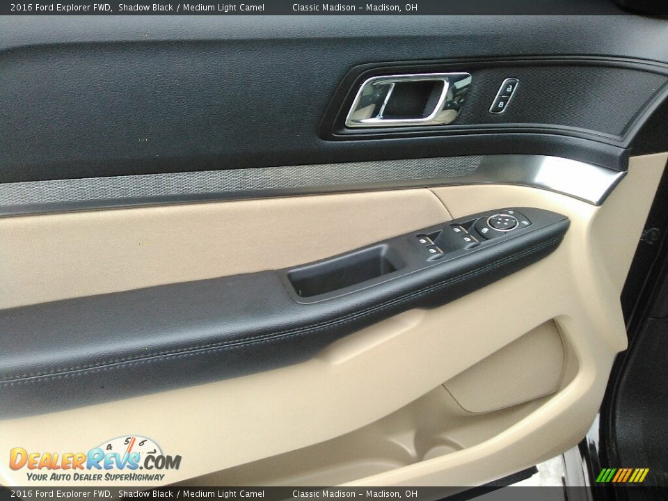 2016 Ford Explorer FWD Shadow Black / Medium Light Camel Photo #17