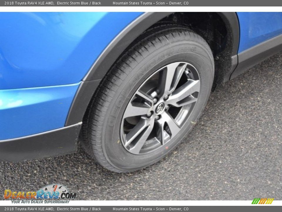 2018 Toyota RAV4 XLE AWD Electric Storm Blue / Black Photo #2