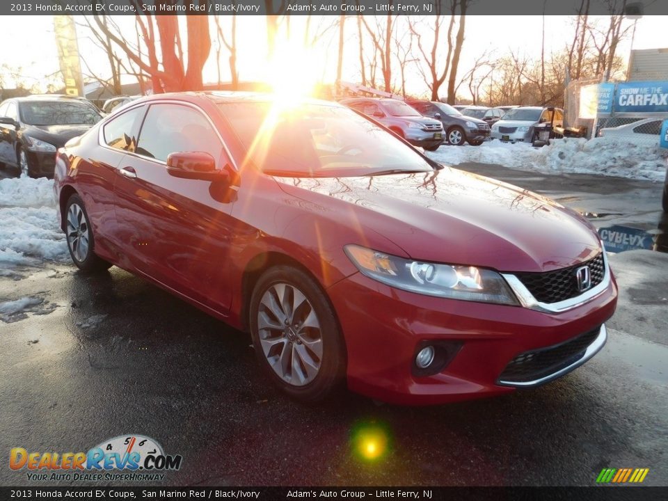 2013 Honda Accord EX Coupe San Marino Red / Black/Ivory Photo #3