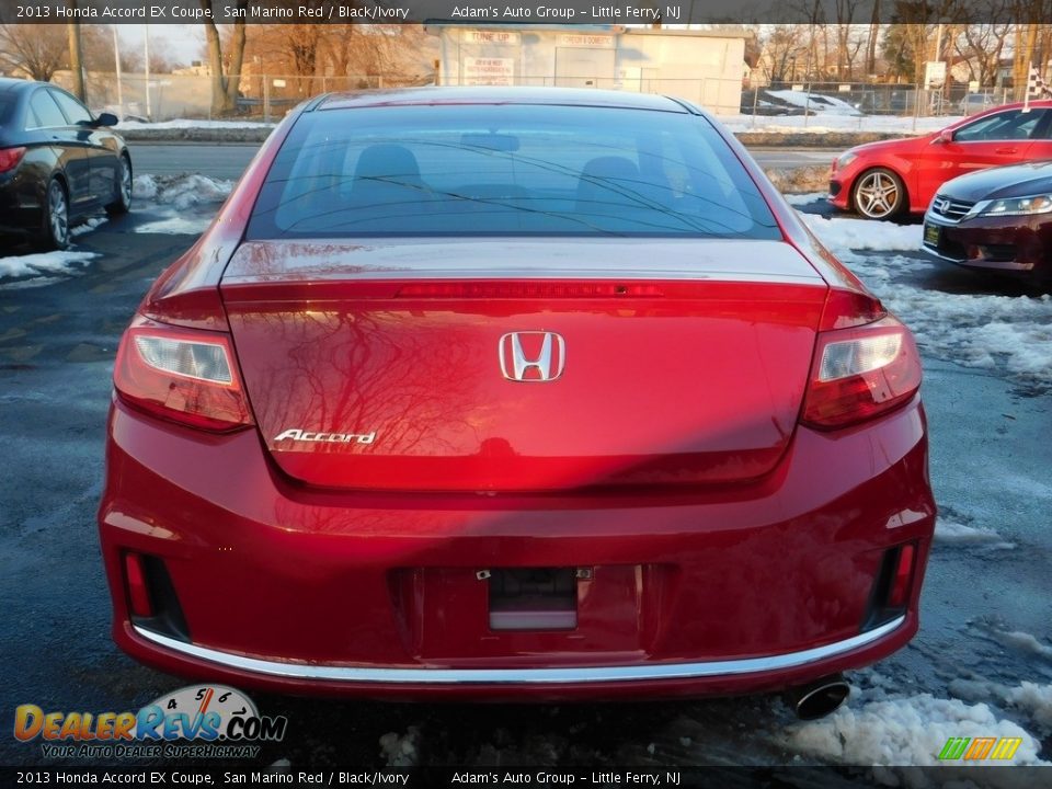 2013 Honda Accord EX Coupe San Marino Red / Black/Ivory Photo #6