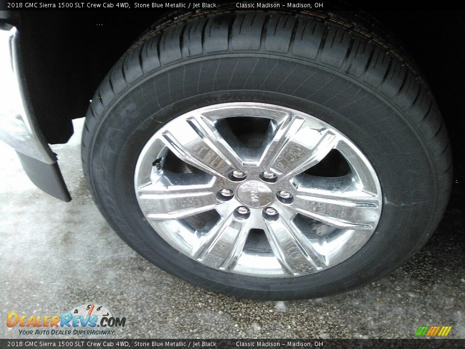 2018 GMC Sierra 1500 SLT Crew Cab 4WD Stone Blue Metallic / Jet Black Photo #2