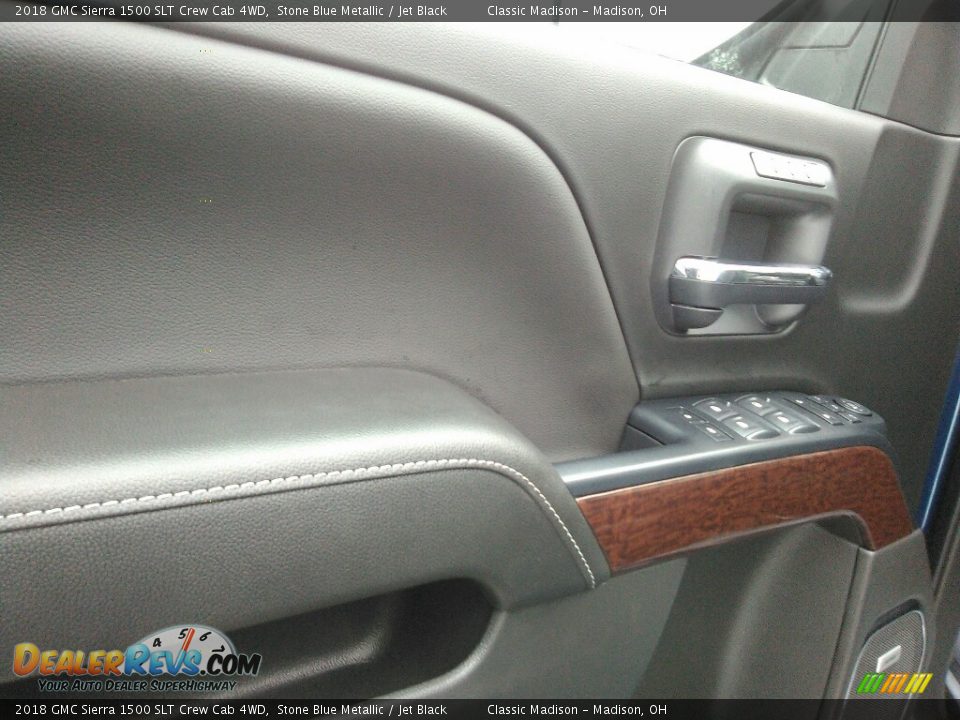 2018 GMC Sierra 1500 SLT Crew Cab 4WD Stone Blue Metallic / Jet Black Photo #3